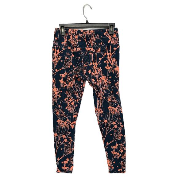 Sweaty Betty Power Leggings Women's Sz S Navy Orange Star Print Athleisure Fall - Picture 2 of 6